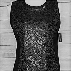 Black Sequin Tank Dress